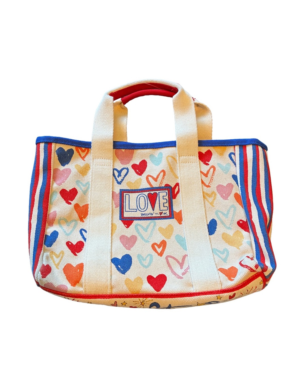 Brighton Red White & You Mini Heart Tote Tom Clancy NWOT Missing Strap
